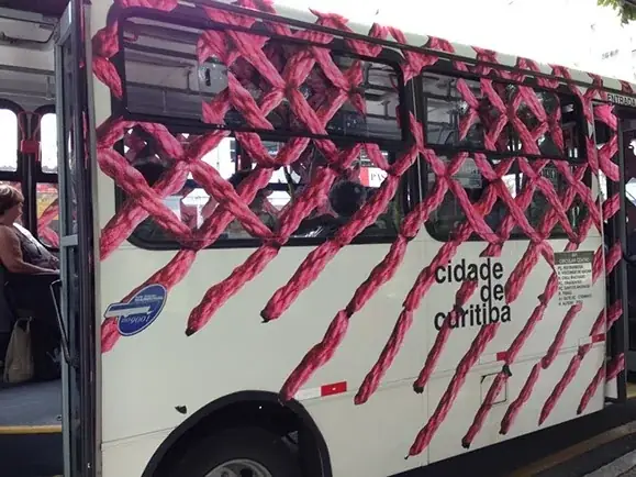 Casulos, 2013 — Vinyl sticker design on two buses and a shelter.