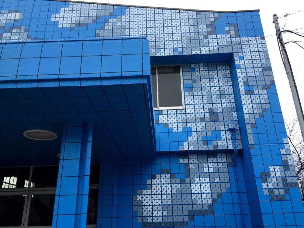 Dreaming of Blue, 2016 — Stencil on façade
