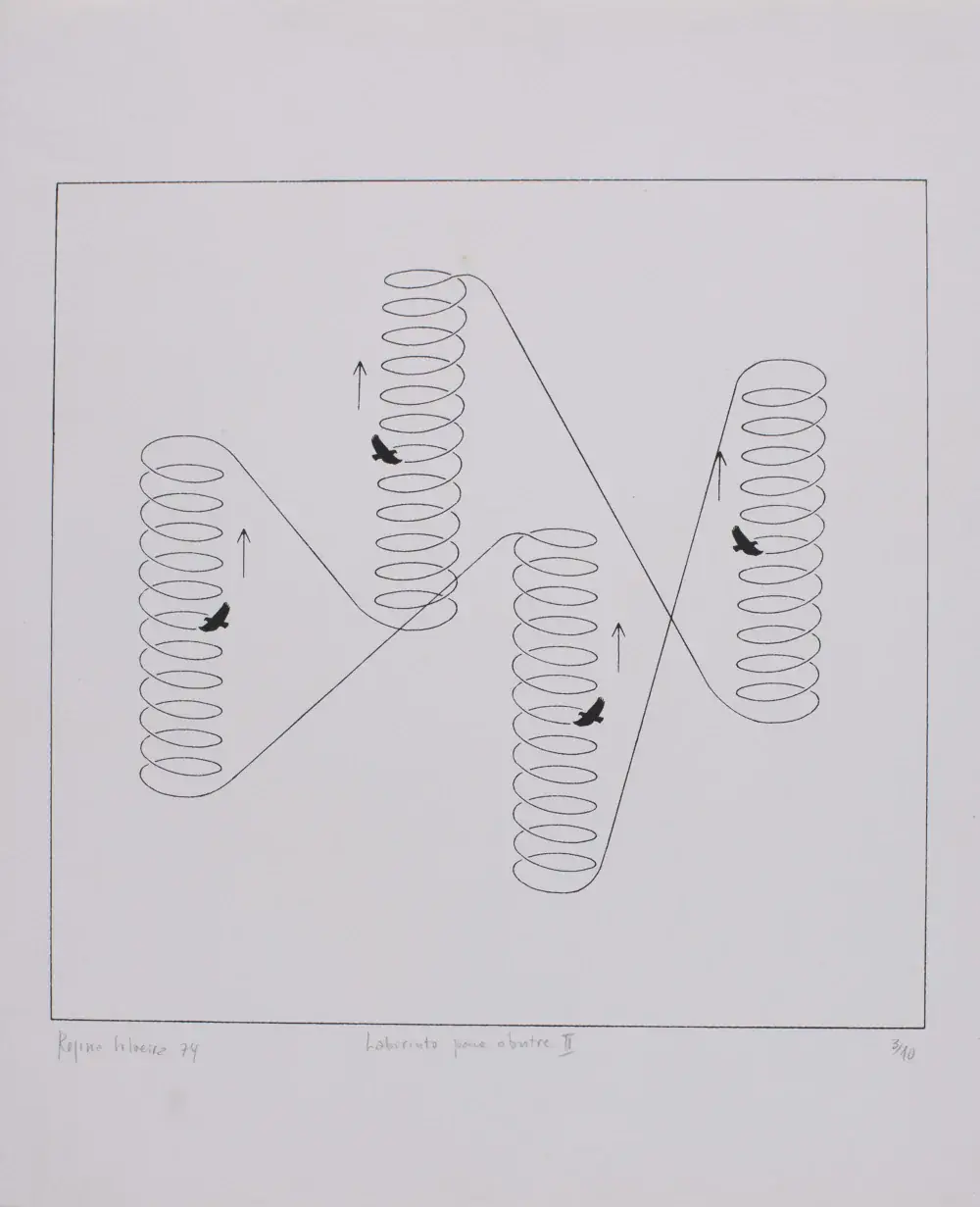 Labirinto para Abutre I, 1974 — Screenprint