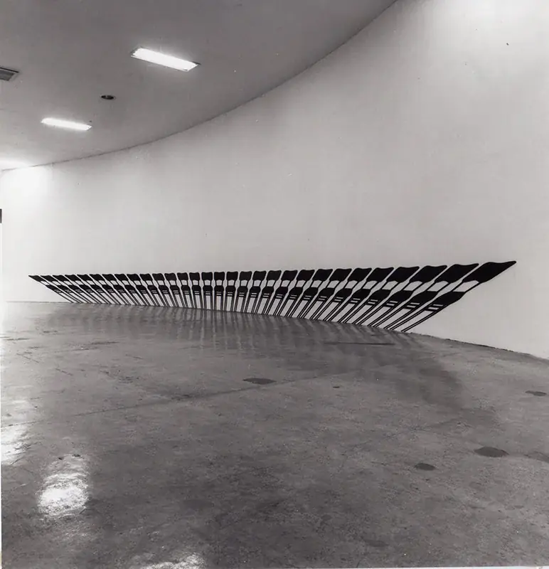 Projectio I, 1984 — Látex sobre recortes de laminado de madeira