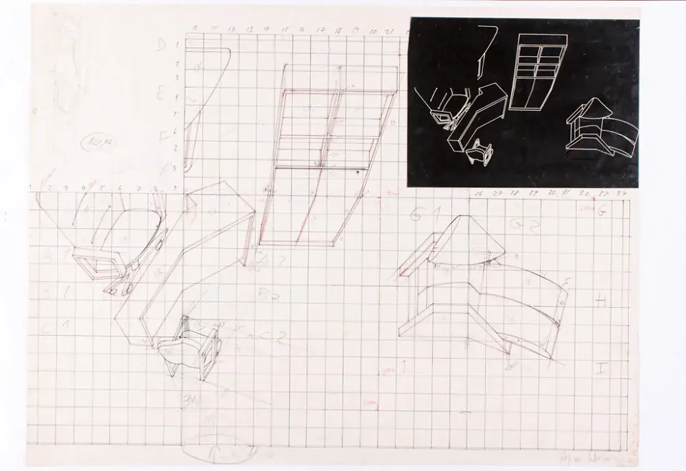 Símile: Office 2, 1992 — Tinta industrial sobre poliestireno e madeira
