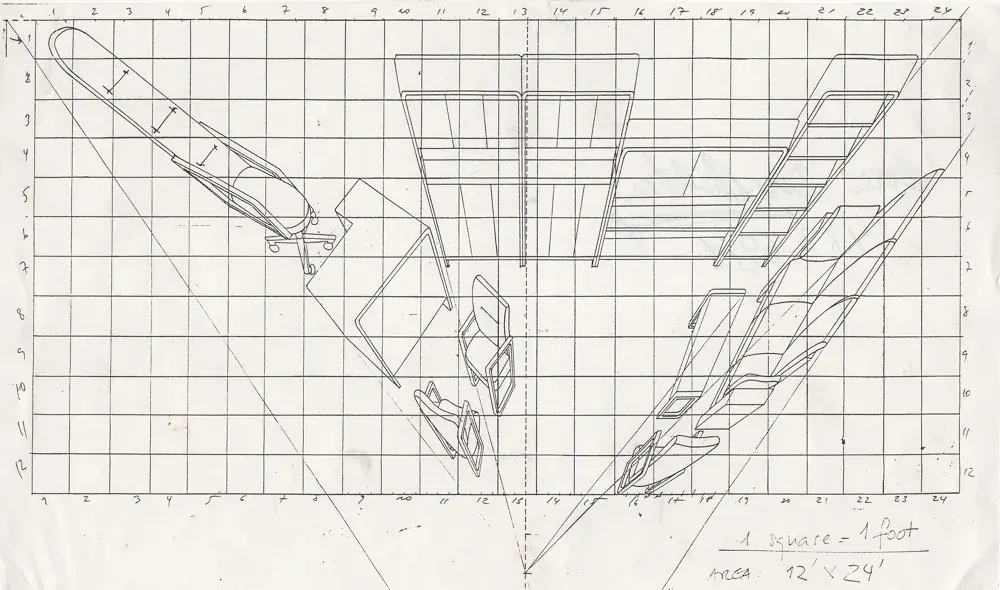 Símile: Office 2, 1992 — Tinta industrial sobre poliestireno e madeira